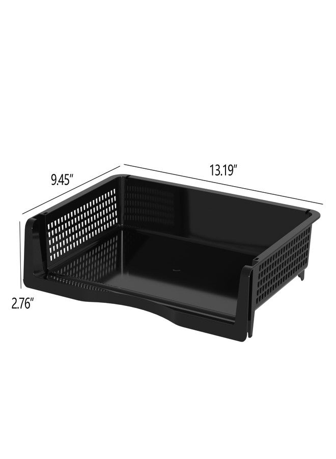 Tyminin 6 Tier Paper Organizer Letter Tray, Desk File Letter Folder Holder, Mail Organization Rack, Black - Image 2