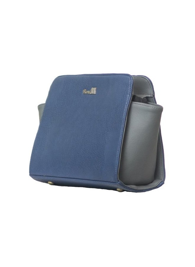 BAND BOX Blue & Grey Fab Bag - Image 3