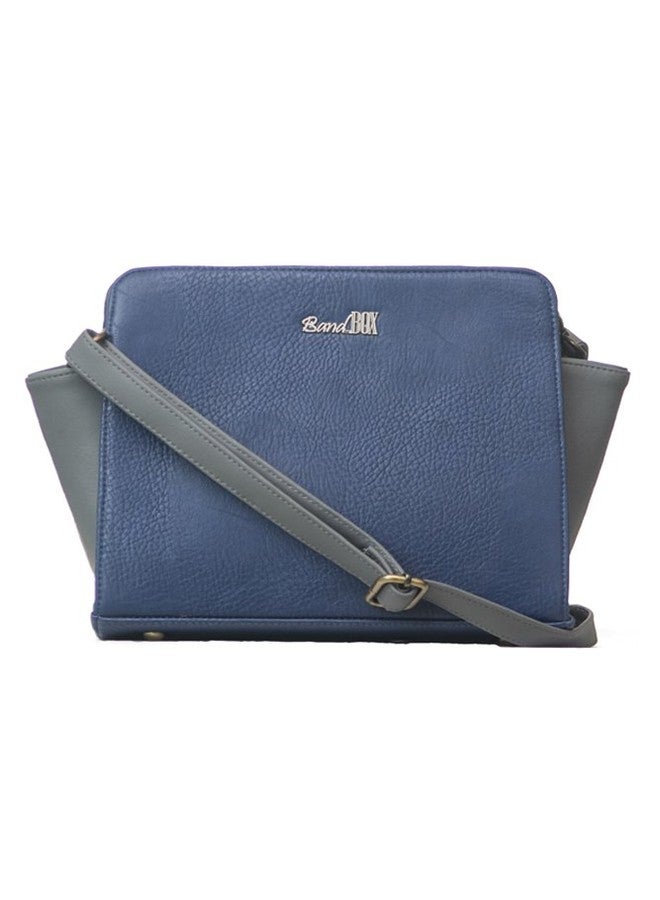 BAND BOX Blue & Grey Fab Bag - Image 1
