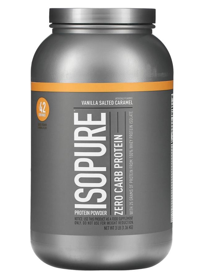 Isopure Zero Carb Protein Powder  Vanilla Salted Caramel 3 lb (1.36 kg)