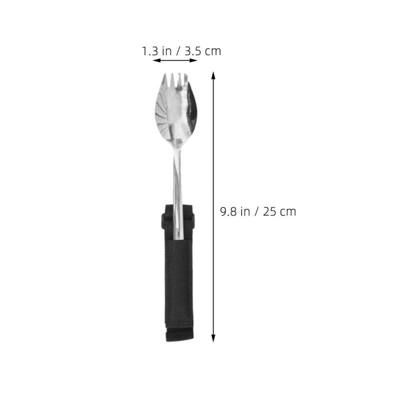Adaptive Easy Hold Travel Spork For Seniors And Disabled Adults Anti Skid Portaged Cutlery Strap Tremble Proof Utensil Enhanced Dining - Image 3