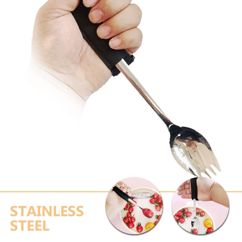 Adaptive Easy Hold Travel Spork For Seniors And Disabled Adults Anti Skid Portaged Cutlery Strap Tremble Proof Utensil Enhanced Dining - Image 4