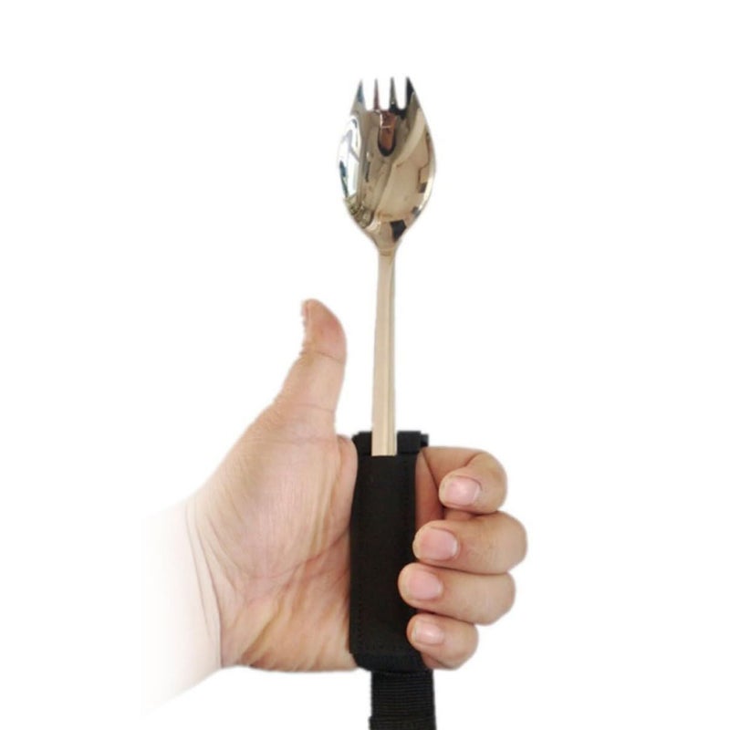 Adaptive Easy Hold Travel Spork For Seniors And Disabled Adults Anti Skid Portaged Cutlery Strap Tremble Proof Utensil Enhanced Dining - Image 5