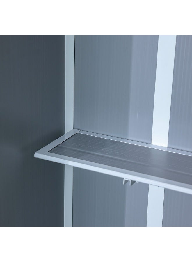 DANUBE HOME Ultra Strong Garden Storage Shed - 143x63x168 cm, Durable Polypropylene, Ideal for Outdoor Accessories & Garden Utilities - Image 4