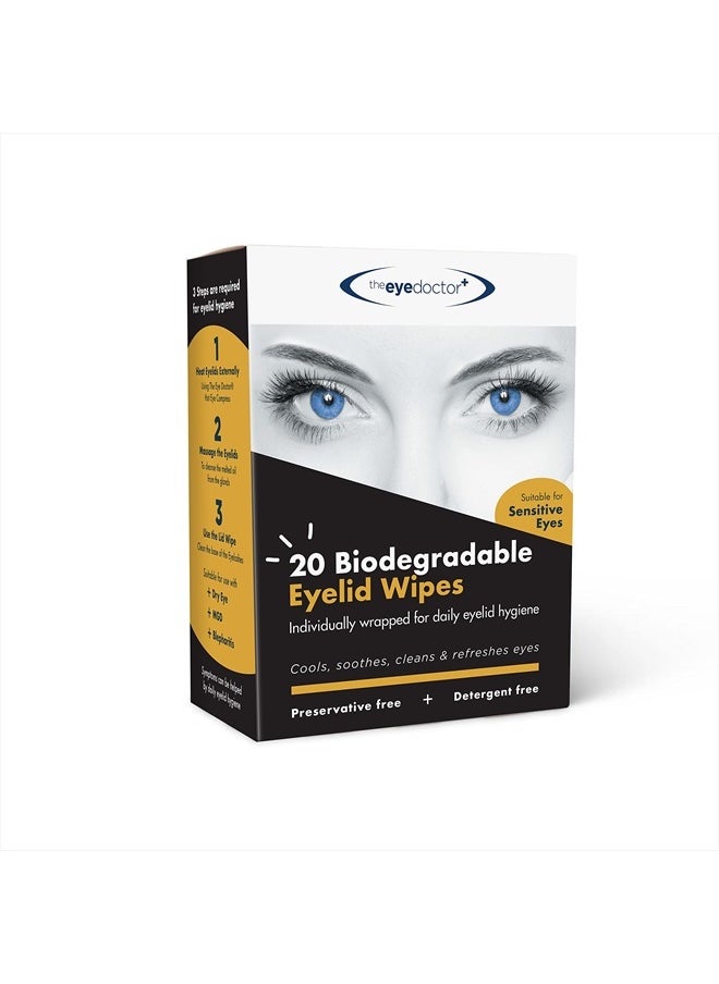 The Eye Doctor Eyelid Wipes – 80 x Single use Eyelid Wipes – Suitable for Sensitive Eyes, Dry Eyes, Blepharitis & MGD - Detergent and Preservative Free Eye Wipes  - Image 4