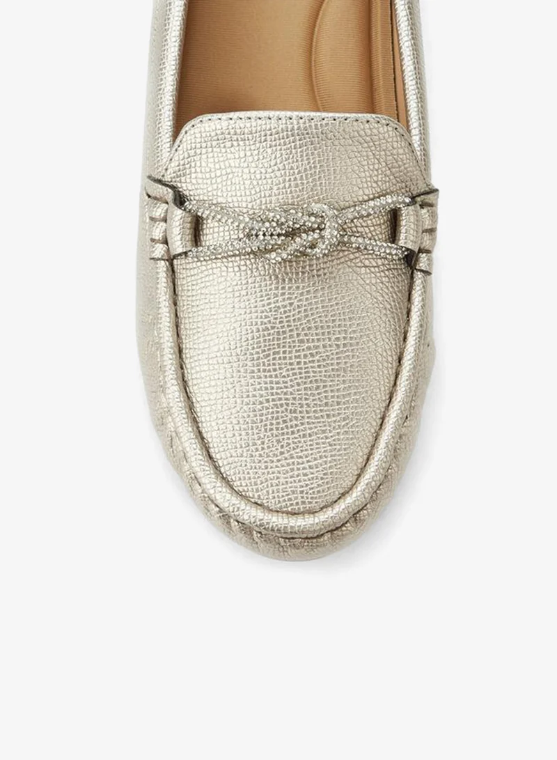Le Confort GOLD Loafer With Mettalic Trim for Women | Best Price UAE