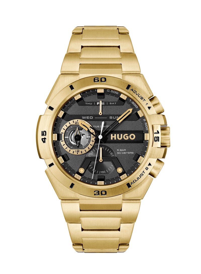 HUGO BOSS Men's Analog Round Shape Stainless Steel Wrist Watch 1530338 - 46 Mm - Image 2