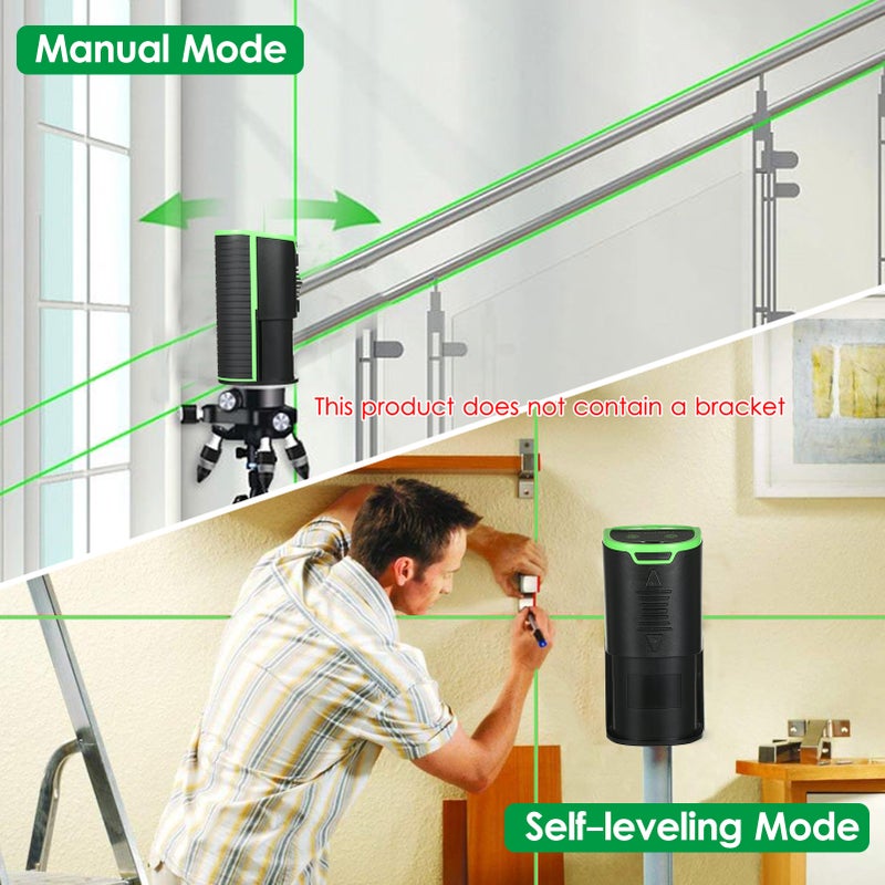 Self-leveling Level: 100Ft/30M 150° Selectable Lines High-brightness Green Chip - 2 Leveling Modes 3 Brightness Levels Dark Green Level for Home DIY Construction Projects Craftsmen - Image 4