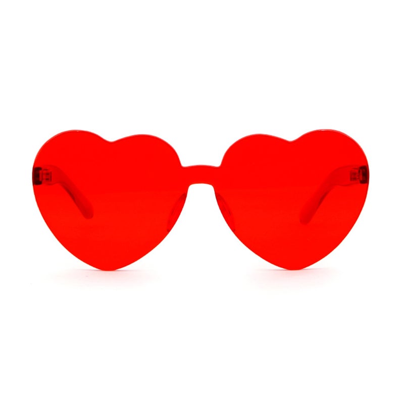 GIFIORE Heart Sunglasses for Women Red Cute Fun Heart Shaped Sun Glasses Candy Color Shades Party Favors - Image 1