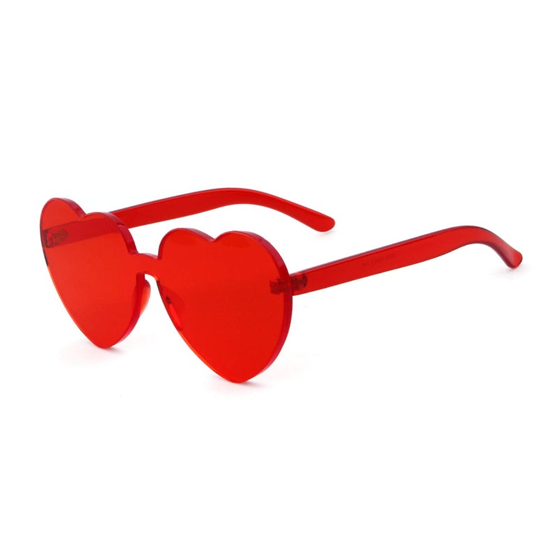 GIFIORE Heart Sunglasses for Women Red Cute Fun Heart Shaped Sun Glasses Candy Color Shades Party Favors - Image 5
