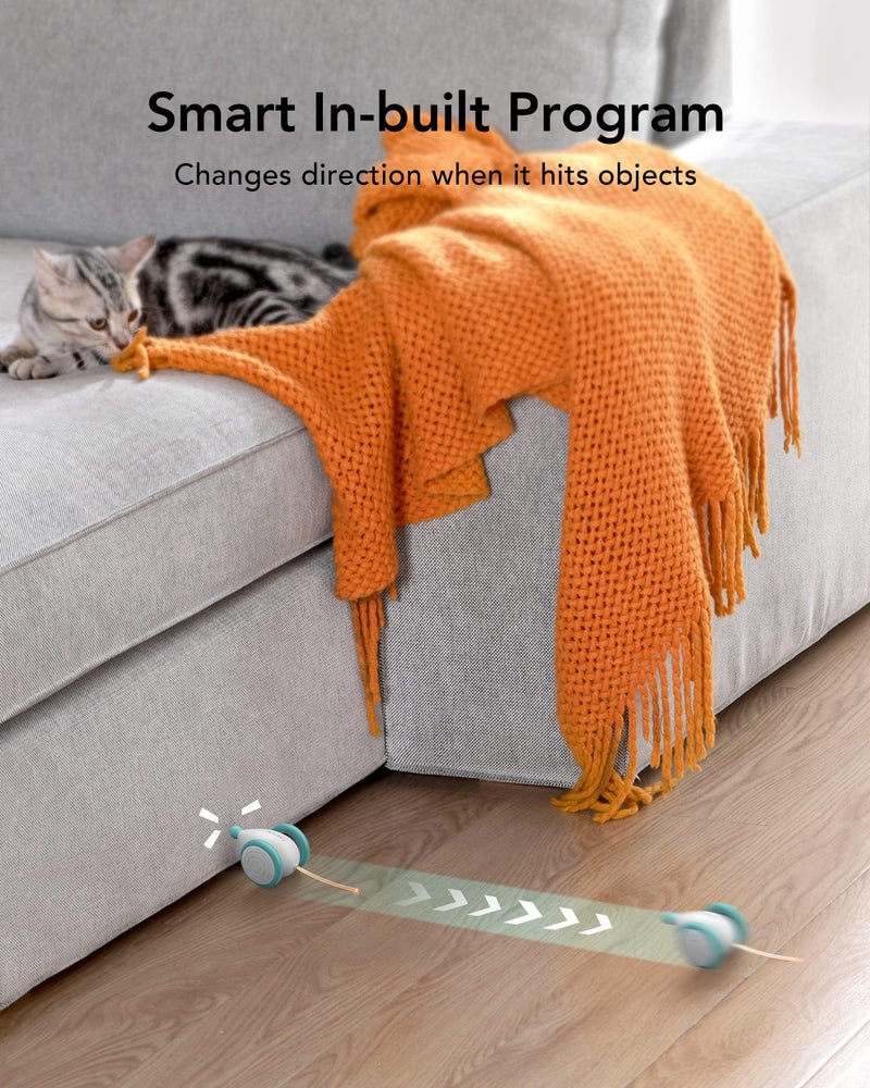 PETLIBRO Interactive Cat Toys for Indoor Cats, Automatic Cat Toy with LED Lights, Cat Mouse Toys, Smart Sensing Moving Electric Cat Toys, USB Rechargeable - Image 5