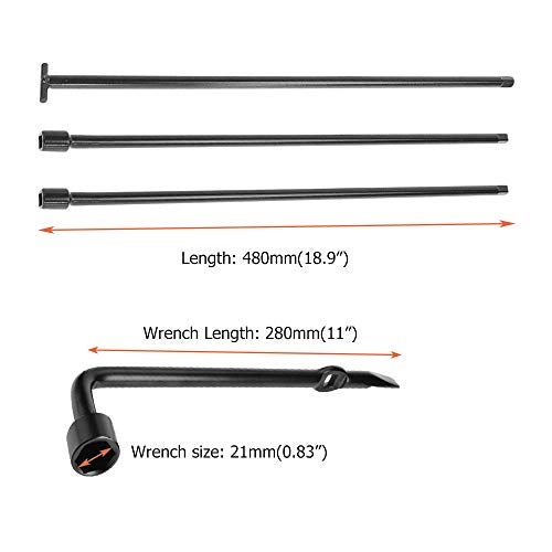 Dr.Roc عدة أدوات الإطار الاحتياطي من Dr.Roc مع مقبض رافعة الإطار الاحتياطي ومفتاح صمولة العجلات متوافقة مع نيسان فرونتير وتيتان وباثفايندر 2005-2019 وأماندا إكستيرا 2005-2015 وإنفينيتي 2013-2020 نماذج مختارة - Image 2