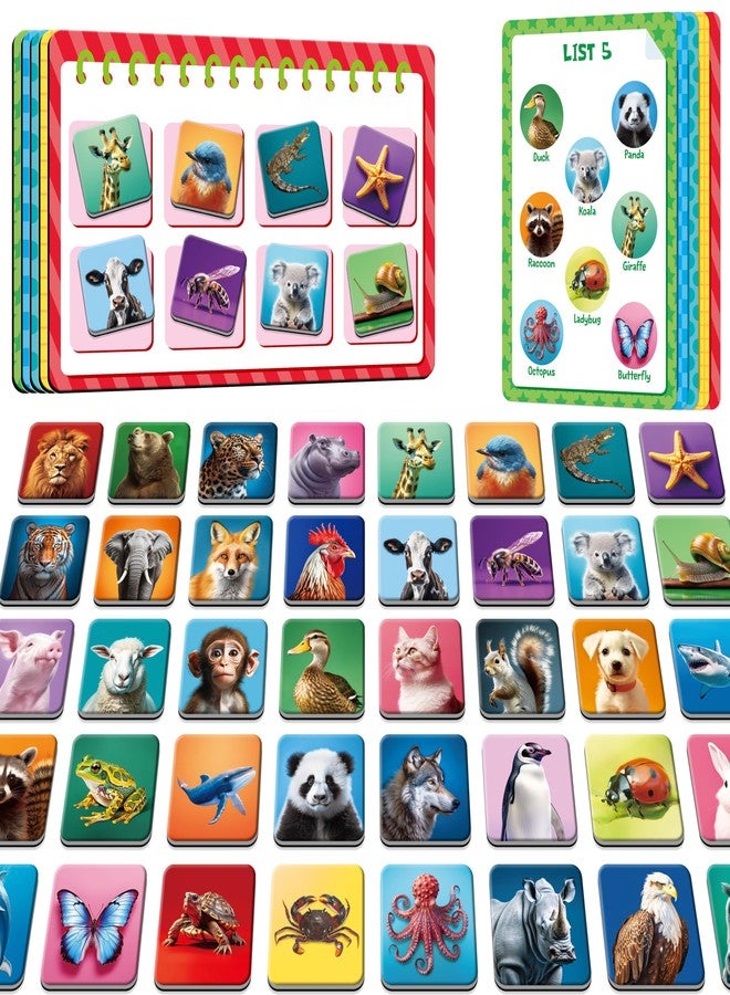 SpriteGru Magnetic Animal Matching Game, Funny Animals Learning Game, Race to Collect Your Lists Educational Toy for Boys & Girls at Home - Image 1