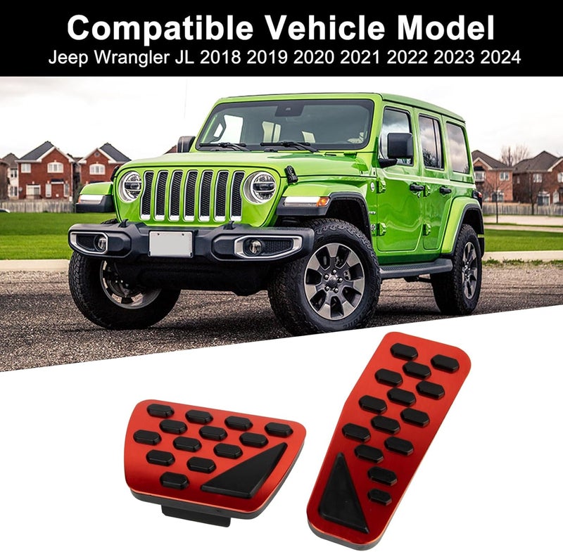 PSLER Foot Pedals Cover for Jeep Wrangler JL 2018-2024 - Image 5