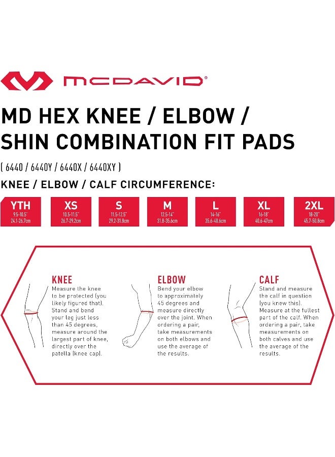 Mcdavid 6440 Hex Knee/Elbow/Shin Pads - Image 2