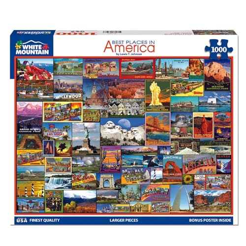 White Mountain Puzzles Best Places in America - 1000 Piece Jigsaw Puzzle - Image 3