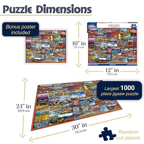 White Mountain Puzzles Best Places in America - 1000 Piece Jigsaw Puzzle - Image 2