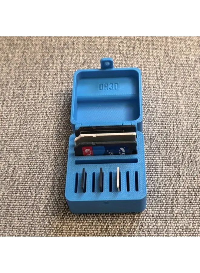 Blue Memory Card Storage Case Holder for 12 SD Micro SD Cards - Image 4