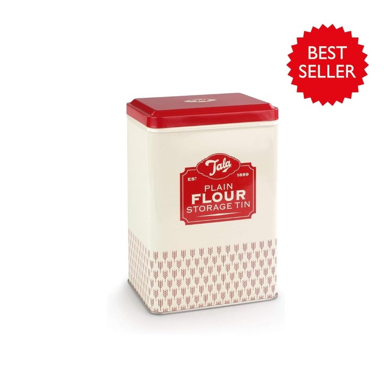 Tala Originals Plain Flour Storage Tin, Red, 12.5x9.3 cm | Durable & Stylish Kitchen Storage for Freshness & Easy Access - Image 5