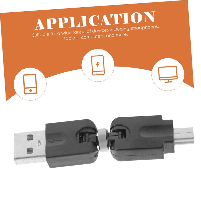 Angoily Mini USB Right Angle Adapter 90 Degree Rotating Converter - Image 4
