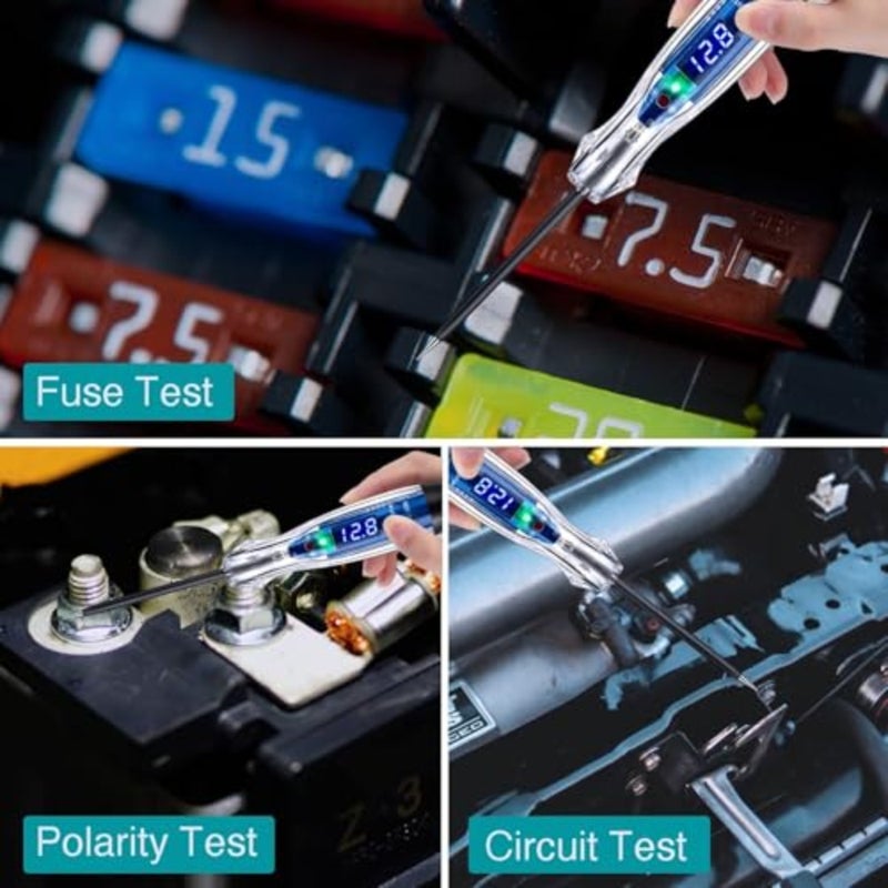 Automotive Test Light, 3-60V DC Digital LED Circuit Tester, Heavy Duty Light Tester with Voltmeter, Auto Electrical Tester, Auto Bidirectional Voltage Tester Electric Test Pen, Circuits Tester - Image 4