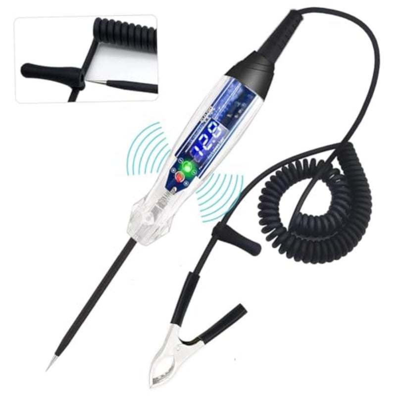 Automotive Test Light, 3-60V DC Digital LED Circuit Tester, Heavy Duty Light Tester with Voltmeter, Auto Electrical Tester, Auto Bidirectional Voltage Tester Electric Test Pen, Circuits Tester - Image 2