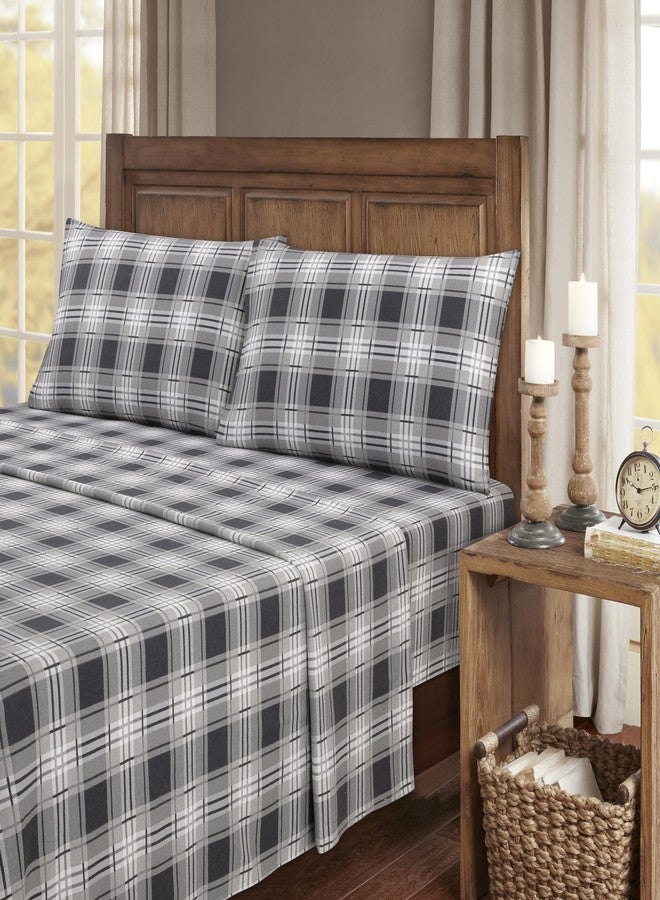 Kathy Ireland 100% Turkish Cotton Flannel Sheet Set, Eden Plaid - Full - Image 1