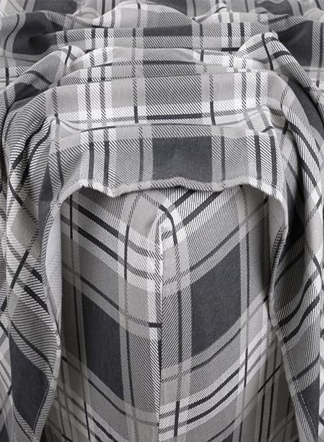 Kathy Ireland 100% Turkish Cotton Flannel Sheet Set, Eden Plaid - Full - Image 3