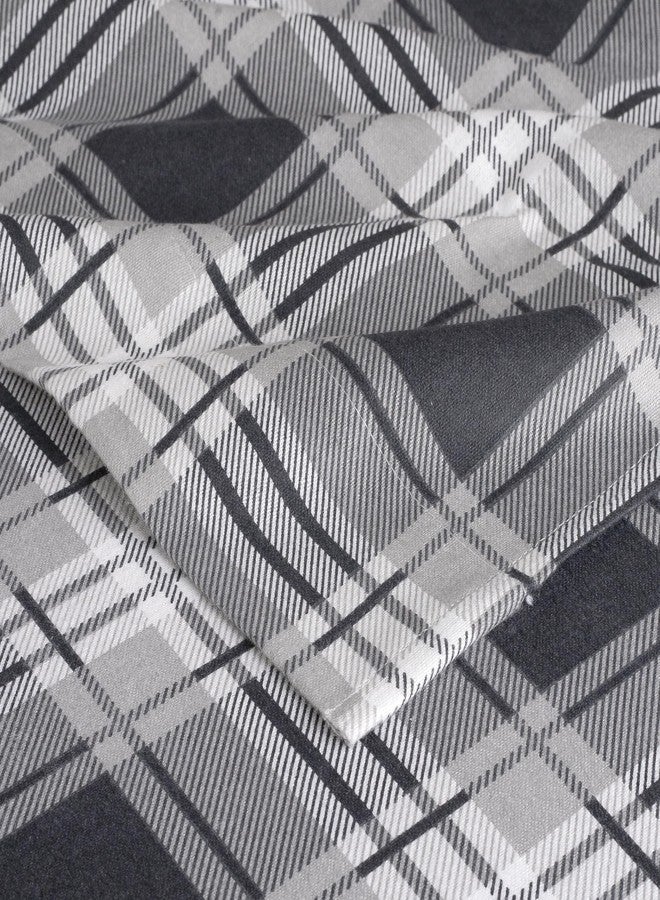 Kathy Ireland 100% Turkish Cotton Flannel Sheet Set, Eden Plaid - Full - Image 4