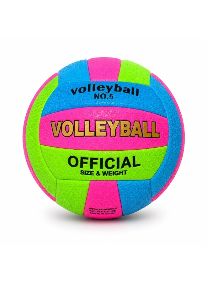 Size 5 Volleyball – Premium PVC Material – Colorful Training & Recreational Volleyball