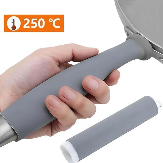 ASHAPURA CREATION Pot Handle Heat Insulation Silicon Cover Pot Handle Covers Heat Resistant Silicone Thermal Insulation Cast Iron Handle Cover Frying Pan Handle Sleeve Knives Door Handles  - Image 2