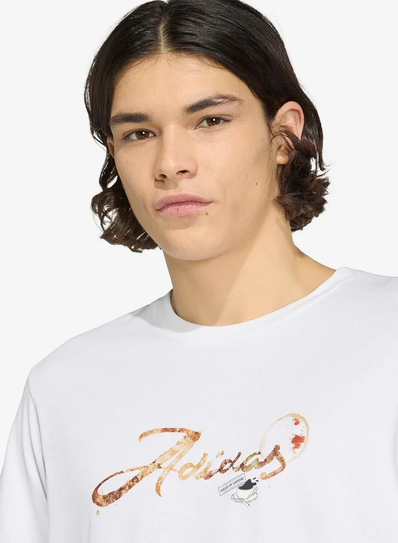 Adidas  Coffee Cafe Stain Graphic T-Shirt for Men | Best Price UAE