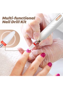 Electric Nail Grinder, Nail Art Grinder for Exfoliation with Ceramic Nail Drill Bits for Beginners, Nail Drill Machine Set for Polishing Nails, Manicure and Pedicure Tools (White) - pzsku/ZD7A871C5E7B04646F741Z/45/_/1723799904/817008ae-6e6c-4667-8364-5b1128095f74