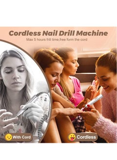 Electric Nail Grinder, Nail Art Grinder for Exfoliation with Ceramic Nail Drill Bits for Beginners, Nail Drill Machine Set for Polishing Nails, Manicure and Pedicure Tools (White) - pzsku/ZD7A871C5E7B04646F741Z/45/_/1723799923/ba37f083-4644-4d86-9c0f-b1017fe784a7