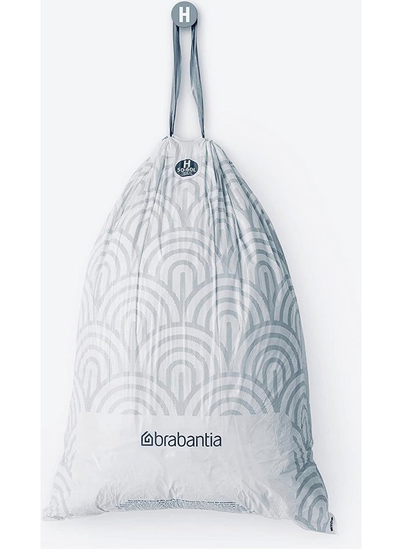 برابانتيا Brabantia PerfectFit أكياس نفايات متعددة العبوات مقاس H (50–60 لتر) – 120 كيس – أكياس قمامة بلاستيكية سميكة مع شريط إغلاق، أبيض - Image 3
