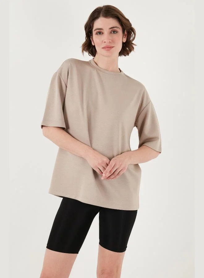 Lela  Lela Stretch Oversize Fit Crew Neck T-Shirt Women's T-Shirt 5865911 for Women | Best Price UAE