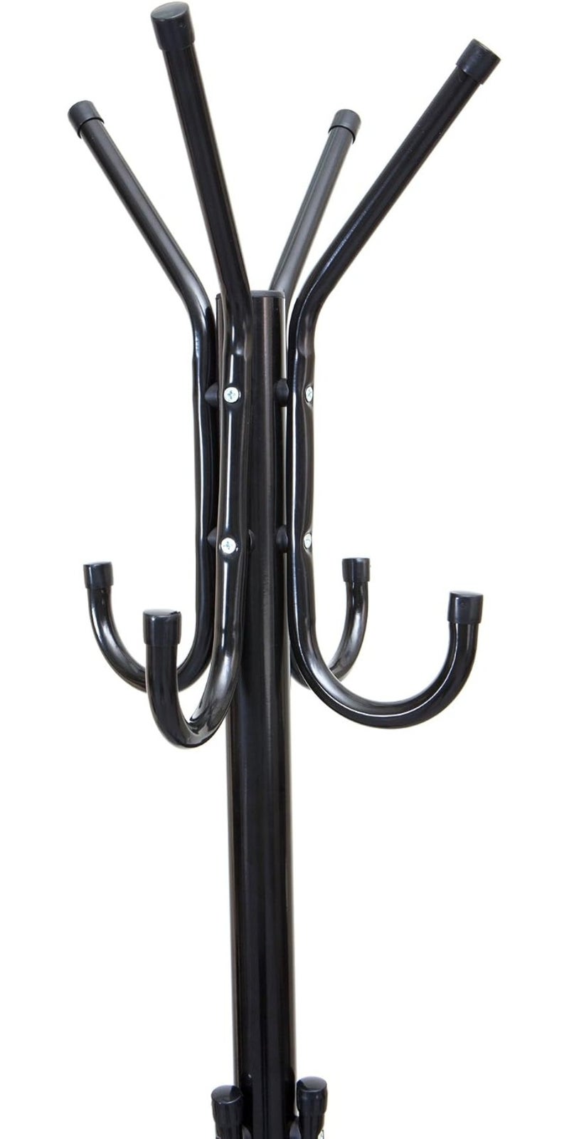 Mind Reader SHOWAY COATRACK Standing Metal Coat Rack Hat Hanger 11 Hook for Jacket, Purse, Scarf Rack, Umbrella Tree Stand,  Black - Image 5