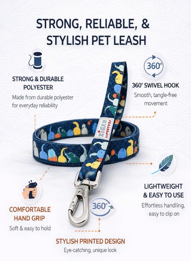Zigly Tropical Tails Dog Leash - Large | Durable Polyester Leash with 360° Swivel Hook | Comfortable Grip for Daily Walks - Image 2