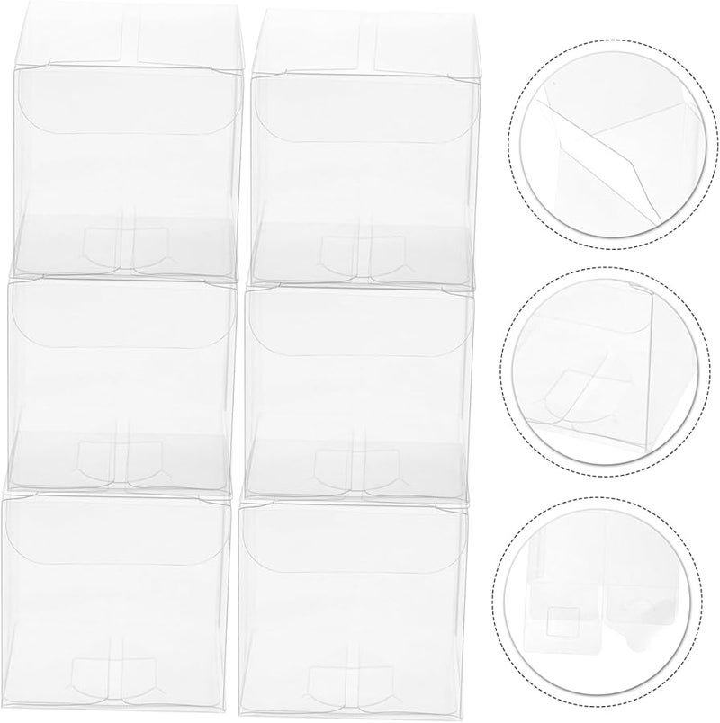 50 قطعة من علب الحلوى البلاستيكية الشفافة من PVC لتغليف هدايا حفلات الزفاف وأعياد الميلاد - Image 3