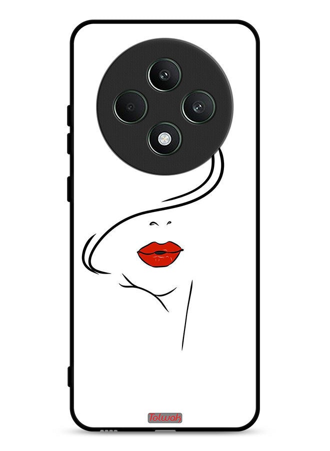 Tolwak Oppo Reno12 F 5G Protective Case Cover Girl Face Art - Image 1