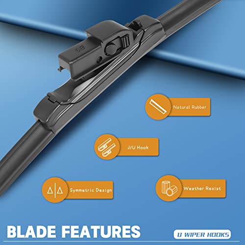 MIKKUPPA 212114 Windshield Wipers Replacement for 19992004 Land Rover Discovery 2 All Season Front Wiper Blades with Rear Pack of 3 - Image 3