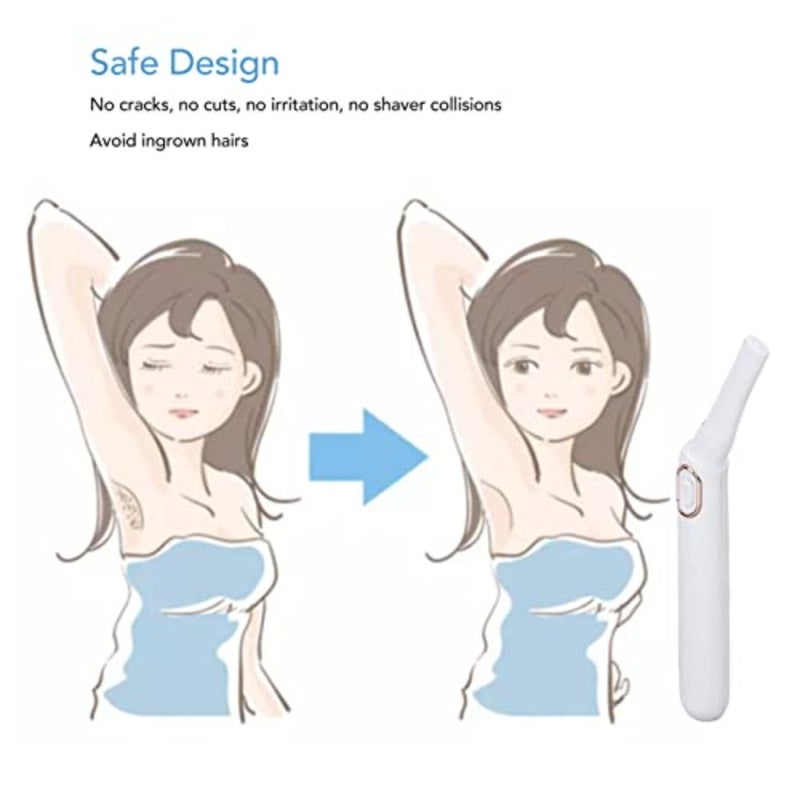 Bikini Trimmer for Women, Dry Use Bikini Shaver, Angled Fit Portable Electric Bikini Trimmer with LED Light for Gentle Grooming - Image 4