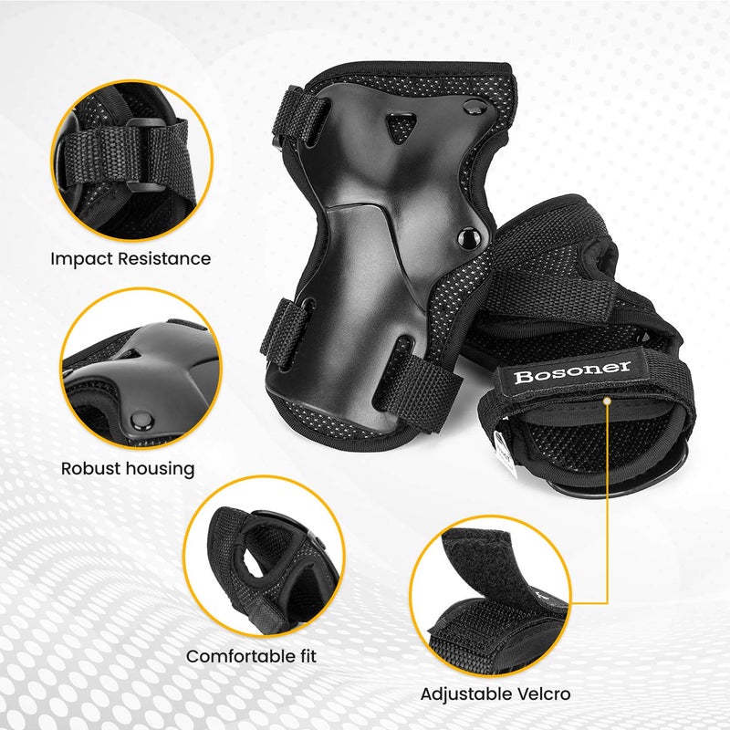 Bosoner Wrist Guard, BOSONER Wrist Guards for Roller Skating, Skateboarding, Wristsavers Brace Protective Gear for Adults/Kids/Youth (1 Pair) - Image 3