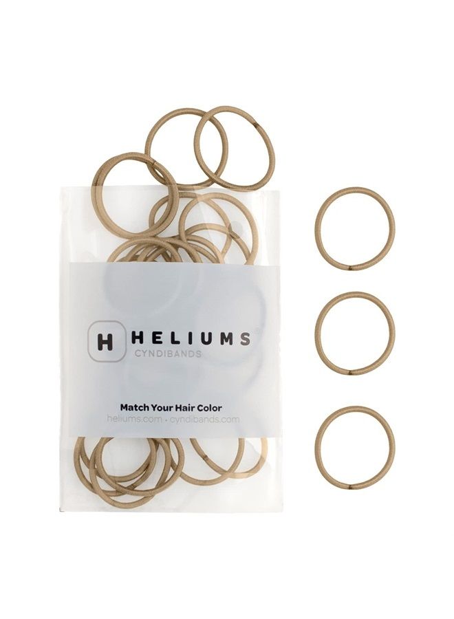 Heliums Small Hair Elastics - Sandy Blonde - 1 Inch, 2mm Hair Ties For Fine Hair and Kids - Ponytail Holders in Neutral Colors - 48-Pack - Image 1