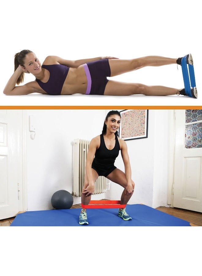 SmarterLife Products SmarterLife Resistance Bands for Working Out, Non-Latex Exercise Bands for Women, Men, 5 Extra Wide Workout Bands of Increasing Resistance, Booty Bands, Physical Therapy Bands, Workout Guide Included  - Image 2