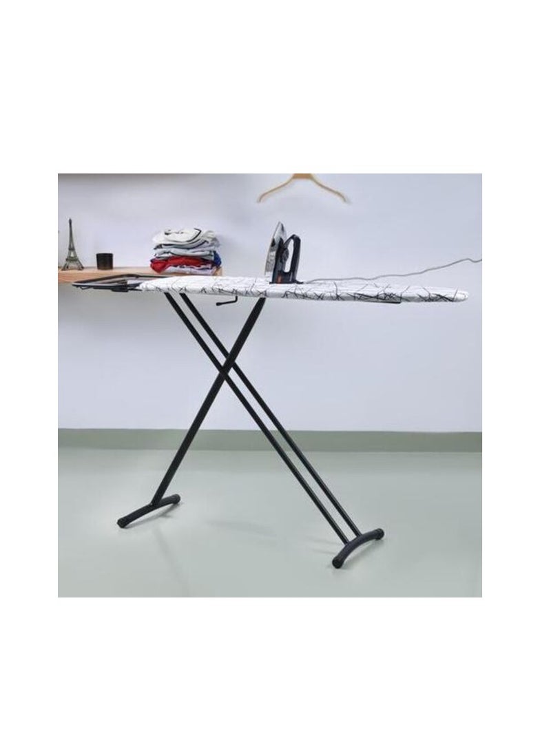 DELCASA Vibgyor Ironing Board with Cotton Cover, 8mm Pad, Mesh Steel Frame Iron Board with Cover Pad Home Laundry Room Or Dorm Use Adjustable Height - Image 1