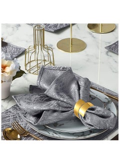 RTYY 8Pcs Gold Metal Napkin Rings Retro And Simple Style Gold Napkin Ring，Gold Metal Electroplated Napkin Rings For Family Dinner Wedding Table Decoration Birthday Party Decoration  - Image 2