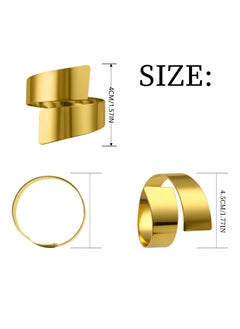 RTYY 8Pcs Gold Metal Napkin Rings Retro And Simple Style Gold Napkin Ring，Gold Metal Electroplated Napkin Rings For Family Dinner Wedding Table Decoration Birthday Party Decoration  - Image 5