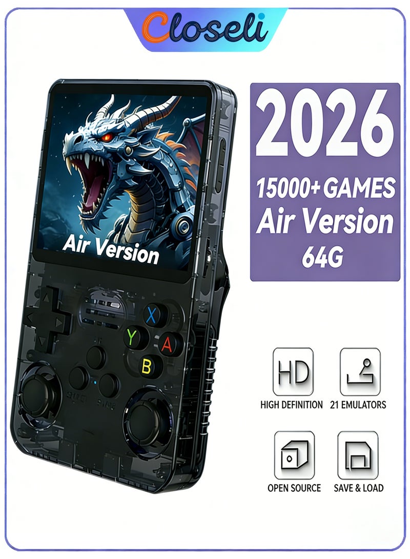 Closeli Retro Handheld Game Console,Portable Game Console,Mini Arcade Game Machine, with 64G TF Card, 3.5 Inch IPS Screen, 3500mAh Rechargeable Battery, Built-in 64GB TF Card, Open Source Linux System, OTG Support, 256GB Expandable, Birthday & Holiday Gifts - Image 1