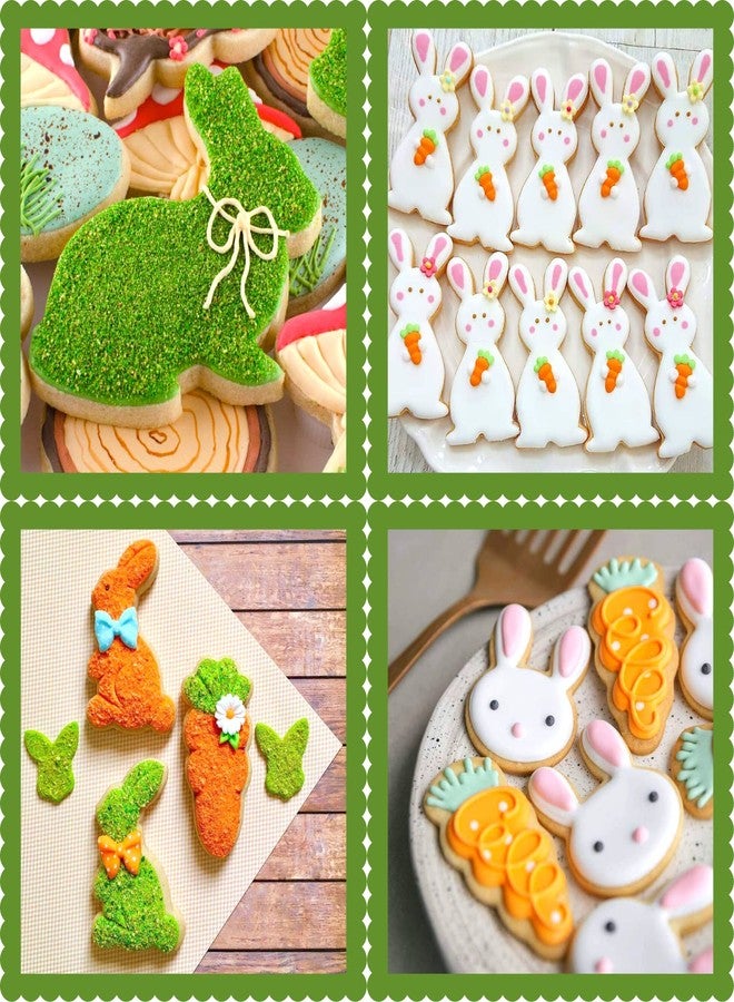 KAISHANE Easter Cookie Cutters Set - rabbit, Bunny, Carrot, Rabbit Face Shapes Biscuit Cutters 6 Pieces Stainless Steel - Image 4